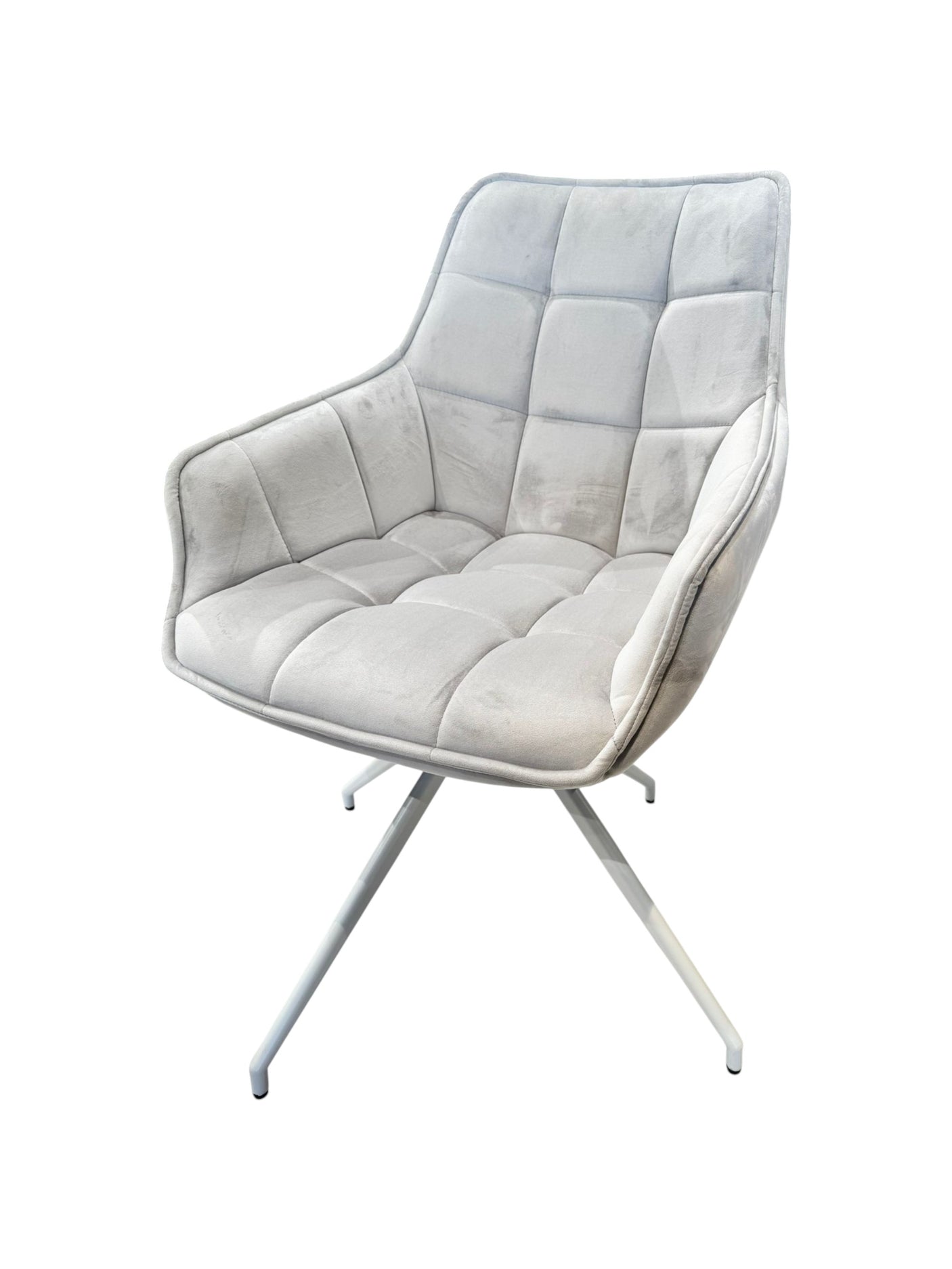 Silla Victoria Giratoria Pata Blanca Tela Design 108-52 Velour