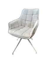 Silla Victoria Giratoria Pata Blanca Tela Design 108-52 Velour