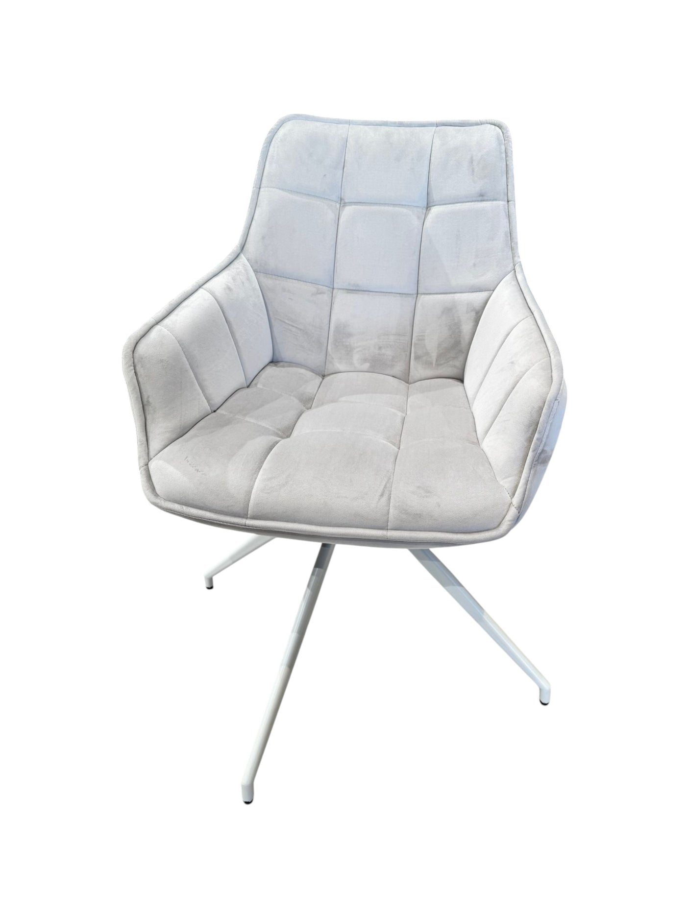 Silla Victoria Giratoria Pata Blanca Tela Design 108-52 Velour