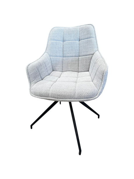 Silla Giratoria Victoria Pata Negra Tela Daly 11 Gris