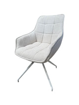 Silla Giratoria Victoria Pata Blanca Tela Daly 02 Beige
