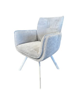 Silla Comedor Giratoria Perla/Blanco Mod. Perla
