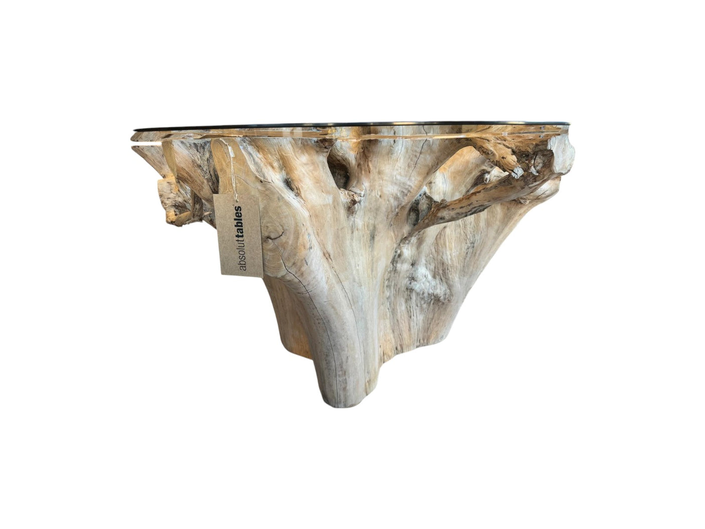 MESA RAÍZ CON CRISTAL 180 X 78